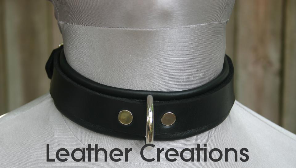 Garment leather lead collar