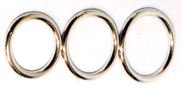 A selection of seamless chrome plated cock rings