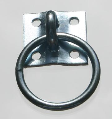 Hitching ring with plate
