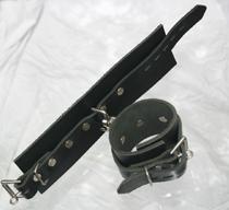 Leather wrist and ankle cuffs